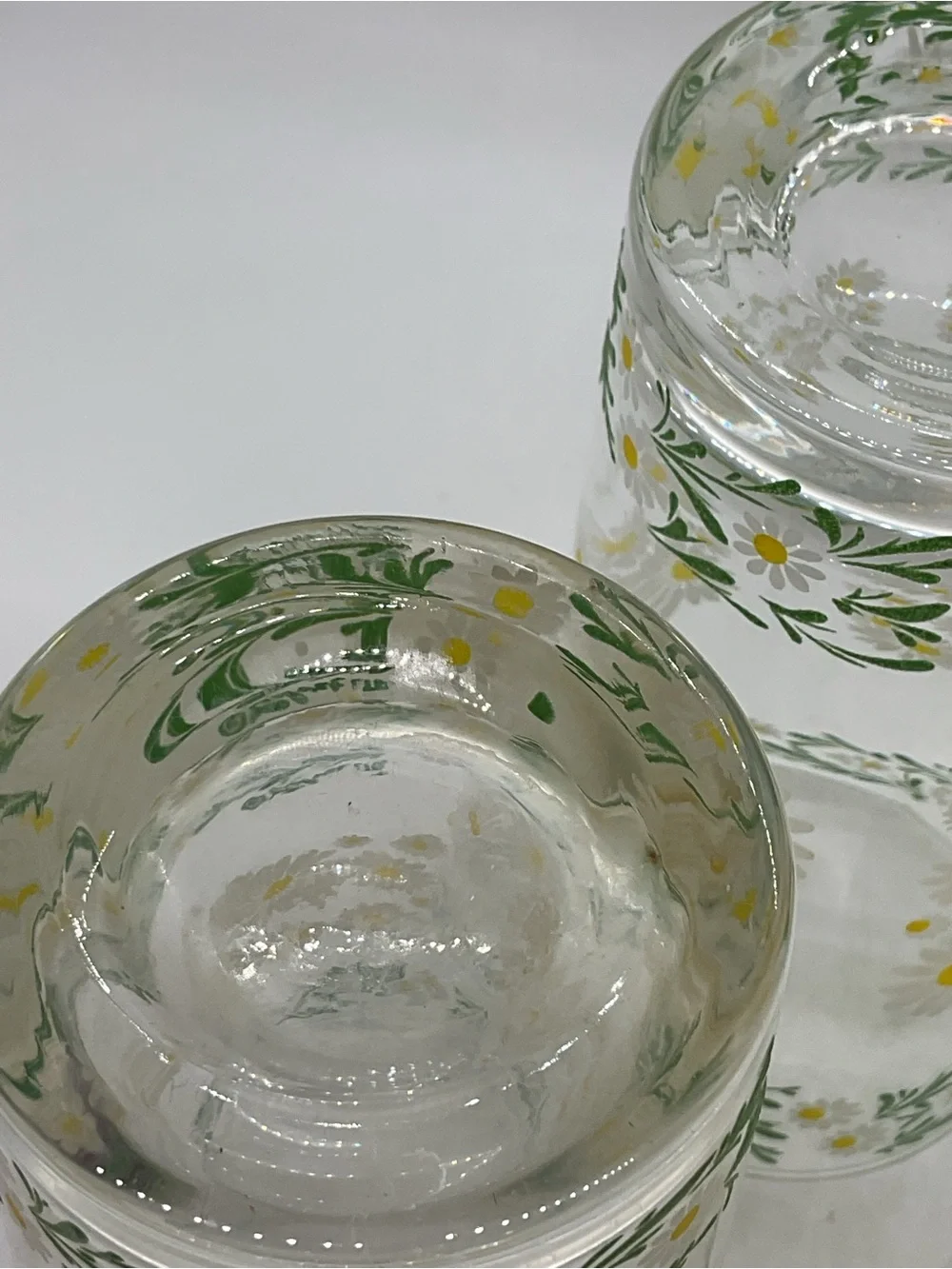 Vintage Culver Set of 6 Daisy-Print Drinking Glasses